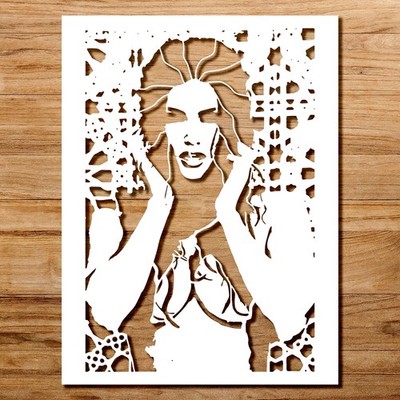 Sexy Woman Silhouette Wall Art Stencil for Creative Projects - StencilAir