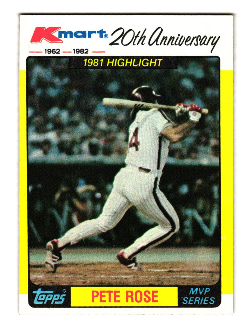 1982 Topps Kmart MVP Series - Pete Rose #44 Philadelphia Phillies EX