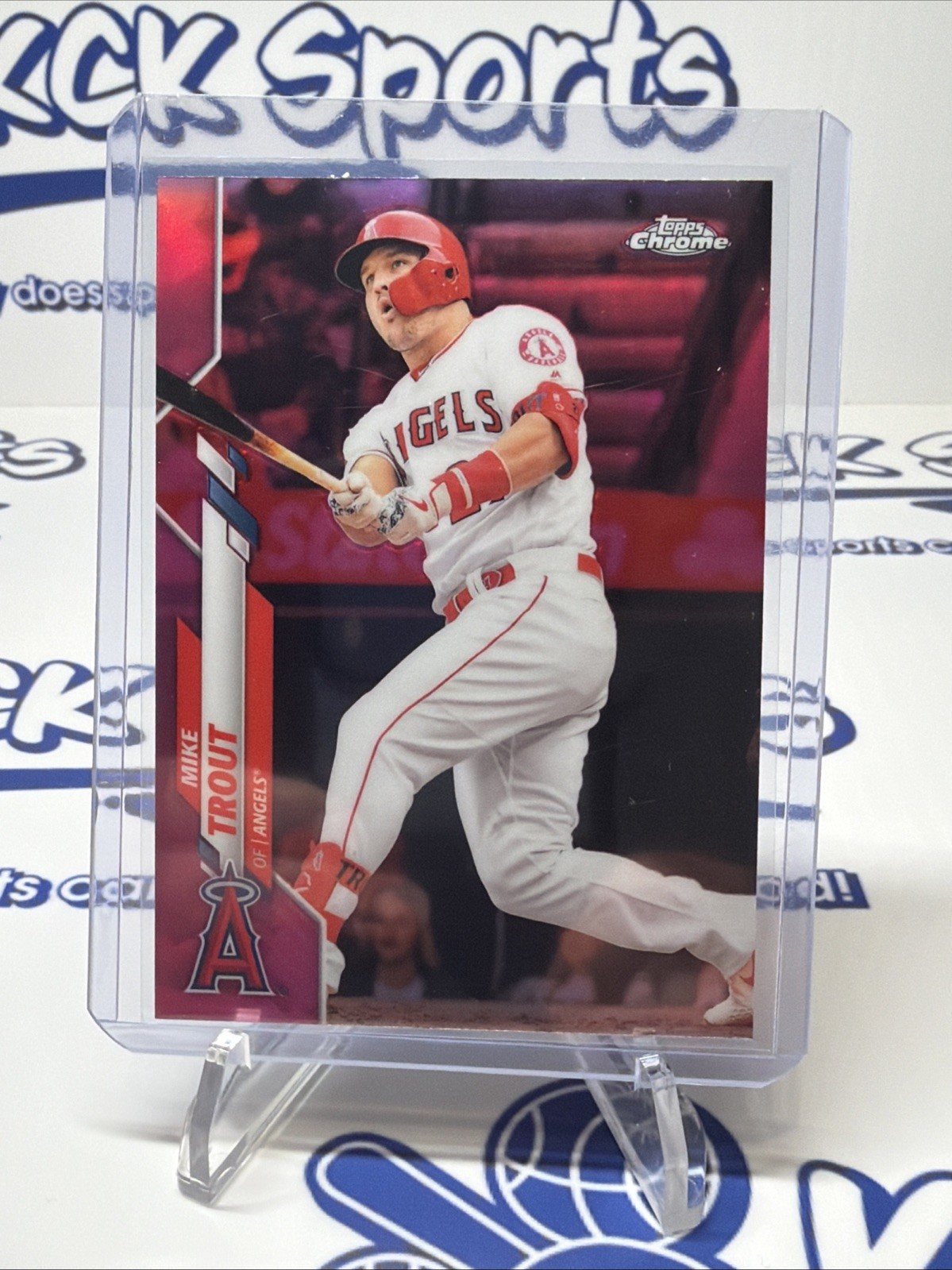 2020 Topps Chrome Pink Refractor Mike Trout #1 Los Angeles Angels