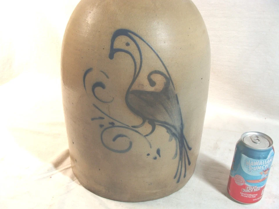 Antique 19C Flack & Van Arsdale Cornwall Canada Stoneware Bird Jug - Image 2 of 4