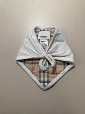 Burberry Baby Bib Waterproof Apron Check Stripe Food Spill Pocket Kids Nice
