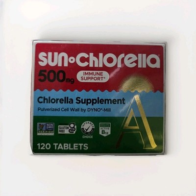 Sun Chlorella Sun Chlorella A 500 mg 120 Tablets Gluten-Free 