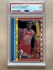 1987 Fleer Sticker #2 Michael Jordan Chicago Bulls Basketball Card (PSA 7)