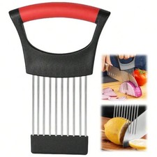 Stainless Steel Onion Slice Holder, Onion Holder For Slicing, Lemon Slicer Veget