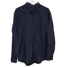 Port Authority Men s Navy Blue Long Sleeve Button Down Shirt Size Large Casual