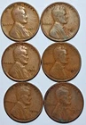 1931 - 1933 Lincoln Cent Penny Year Set -  P & D from Each Year - Lot of 6 Coins
