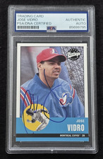 2001 JOSE VIDRO Signed Upper Deck Baseball Card-MONTREAL EXPOS-PSA