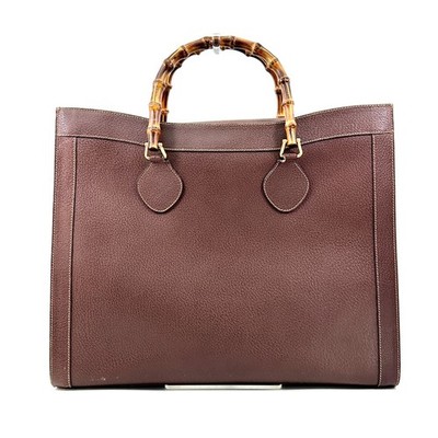 Gucci Leather Bamboo handle Tote bag Diana Large Business Authentic