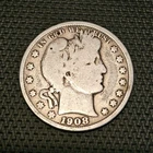 1908D Barber Half Dollar 50C Silver .900 Mint Business Strike Uncert
