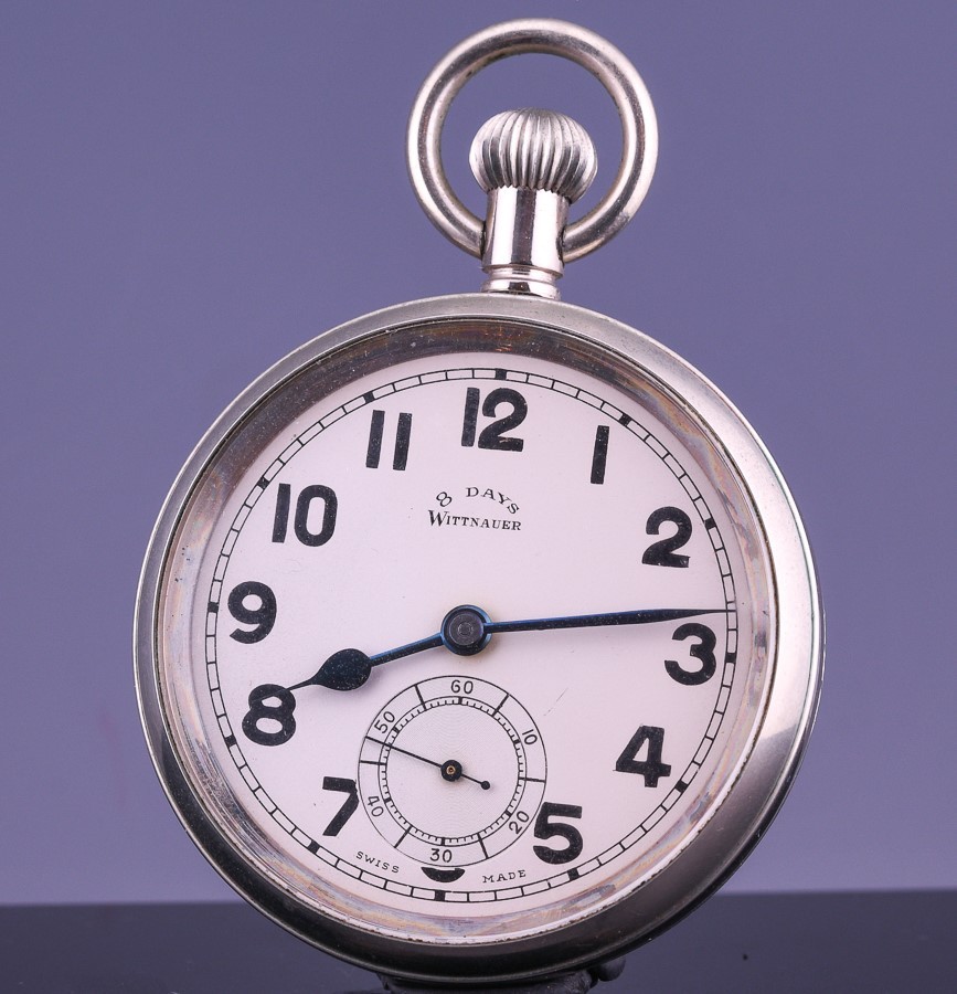 WITTNAUER LONGINES WATCH WIND POCKET DAY DIAL QUALITY CROWN FINE 8 ENAMEL - vintagewatches.pk