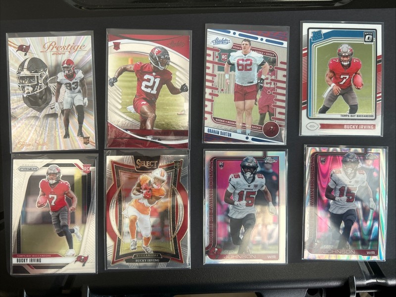 NFL - Buccaneers Rookie Lot. 14 Cards. Irving and Johnson.