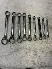 Snap-on Xs609 9pc 12-point Sae Flank Short 10 Offset Box Wrench Set Vintage Snap-on Xs609 9pc 12-point Sae Flank Short 10 Offset Box Wrench Set Vintage