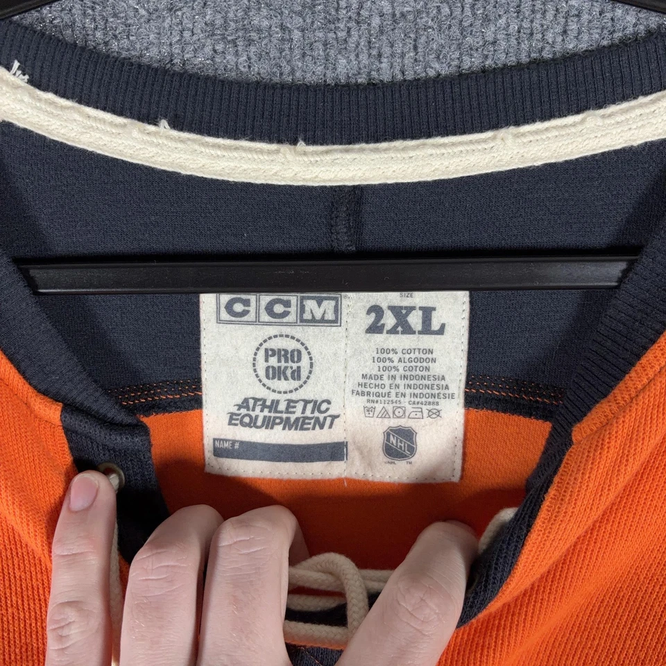 Suéter Jersey Algodón Philadelphia Flyers 2XL Manga Larga Para Hombres NHL PRO OKD Foto 4 de 4