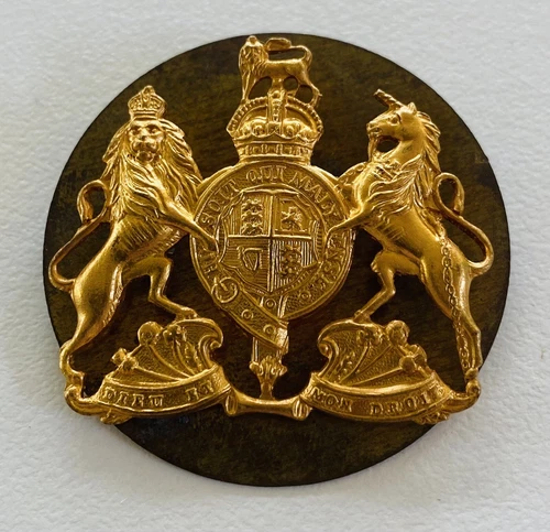 1930s Original WW2 AIF Australian Military Coat of Arms Officer Badge ANZAC