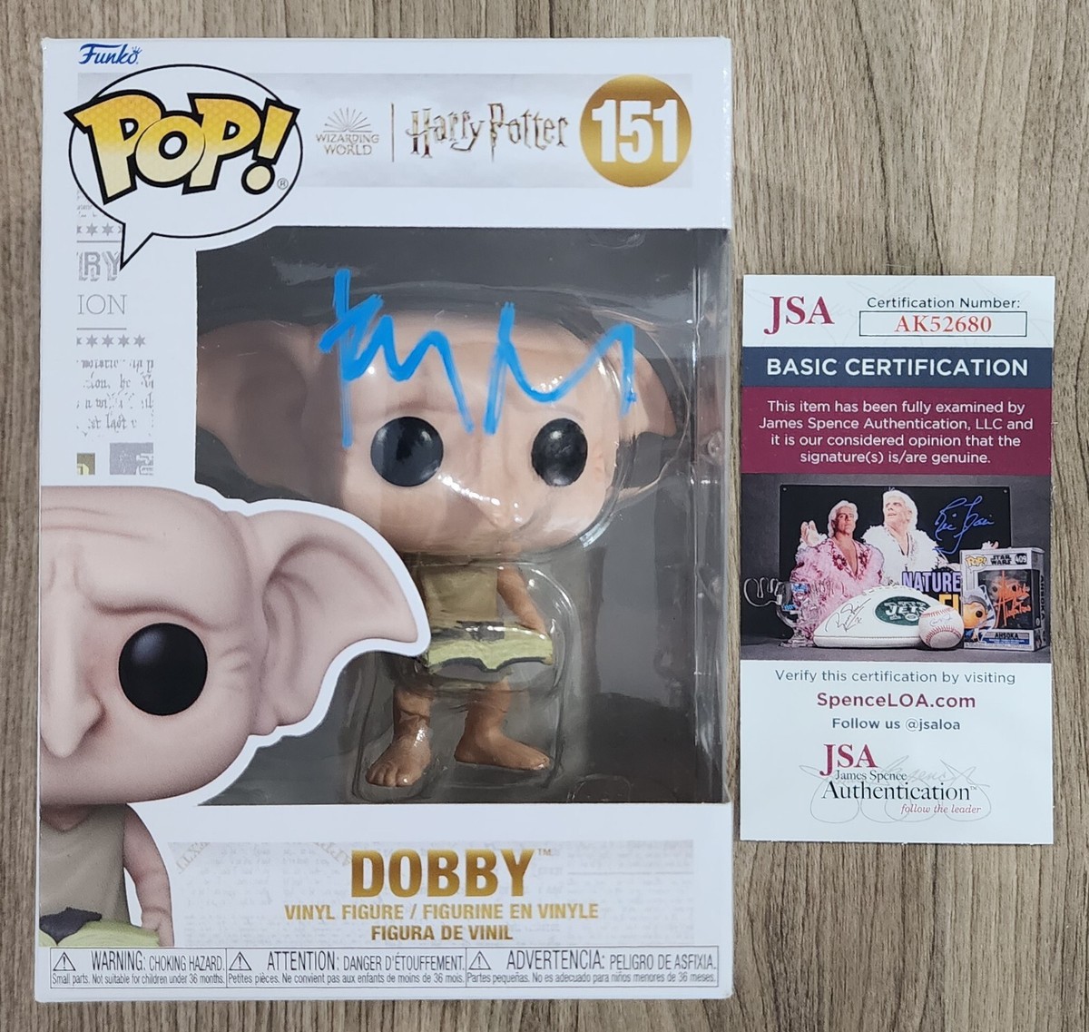 Toby Jones Signed Harry Potter DOBBY Funko POP! #151 LEGEND