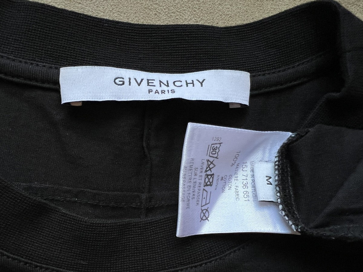 GIVENCHY BLACK WHITE I FEEL LOVE PRINT SHORT SLEEVES T SHIRT M 
