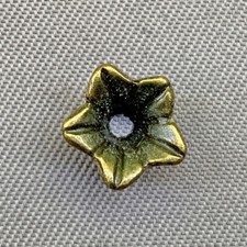 Small Flower 5 Petal Bead Caps 8x4mm Antique Brass Plated Alloy Q60 Per Pkg