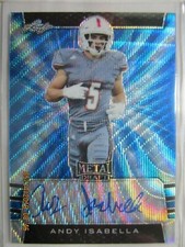 ANDY ISABELLA 2019 LEAF METAL DRAFT 5/20 BLUE WAVE RC Auto #62 Pick AZ CARDINALS
