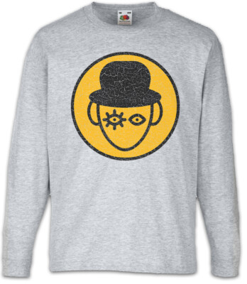 Clockwork Alex Kinder Langarm T-Shirt A DeLarge Clockwork Symbol Logo Orange