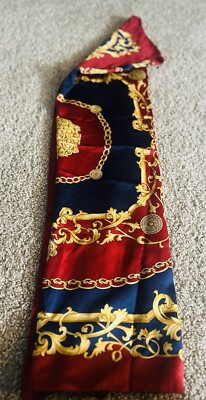 Tie Rack Art Of The Scarf Womens Square Scarf One Size Red Belt Print Italy 