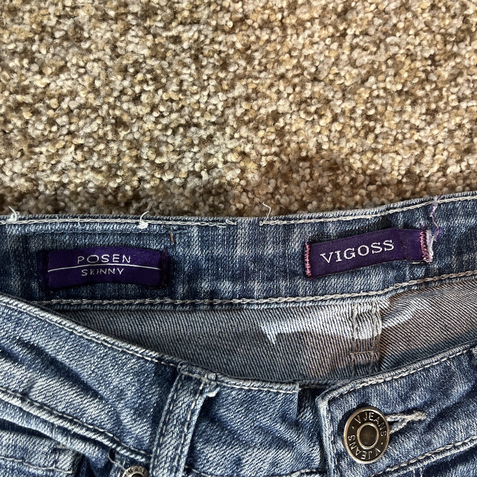 Vigoss Posen Skinny Jeans Womens 29 X 31 Medium Wash Cotton Denim Low Rise - View 3