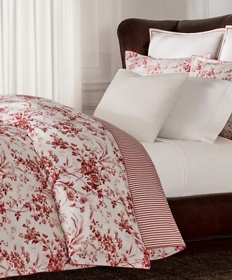 LAUREN RALPH LAUREN Annie Comforter Set Full/Queen Red $420 Cotton 