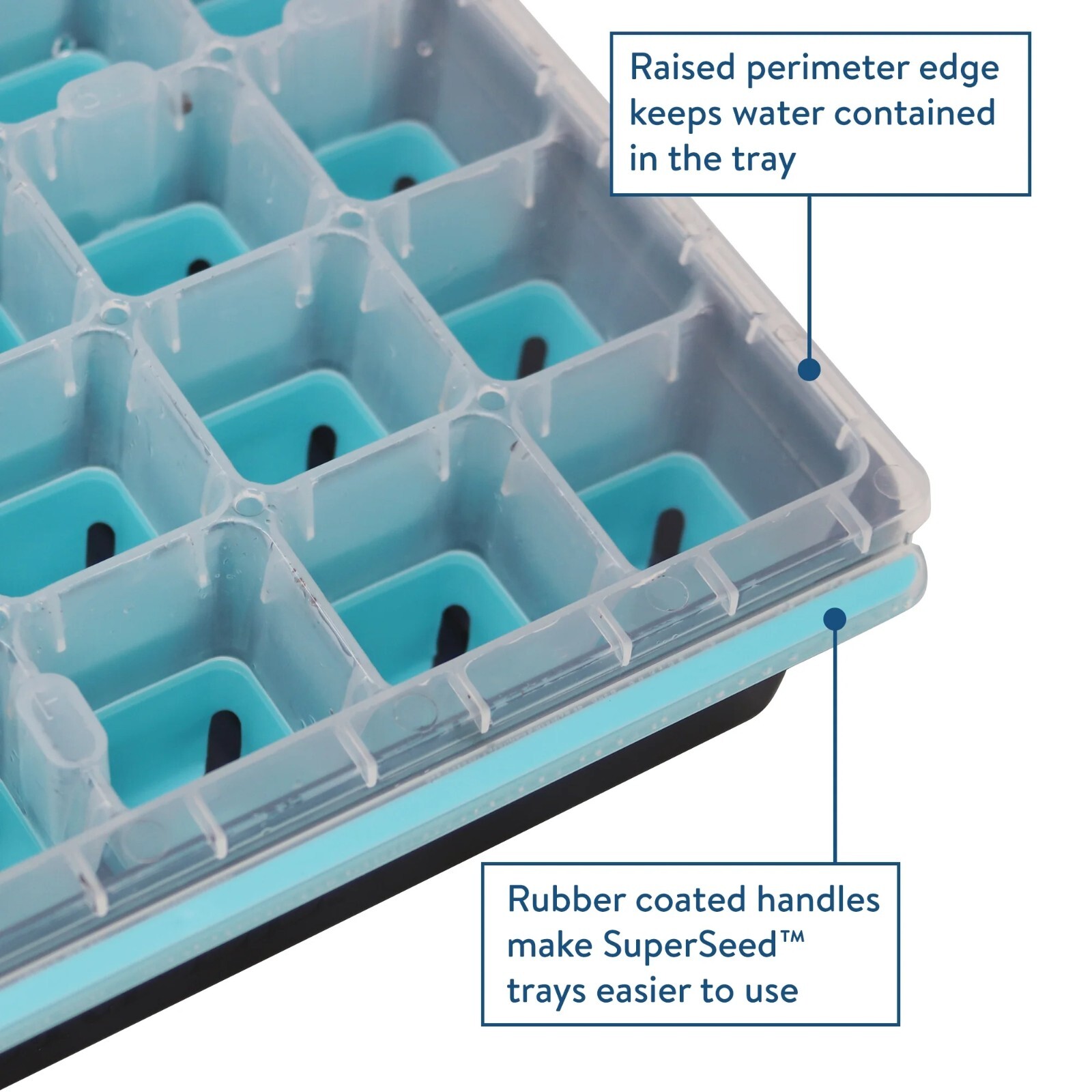 5Pack Burpee SuperSeed 36 Cell Seed Starting Tray with Reusable Silicone Cells,