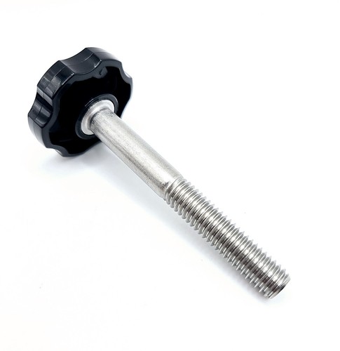 Tornillos de pulgar de 3/8" negros redondos de sujeción perilla de mano cabeza hexagonal de acero inoxidable - Imagen 14 de 33