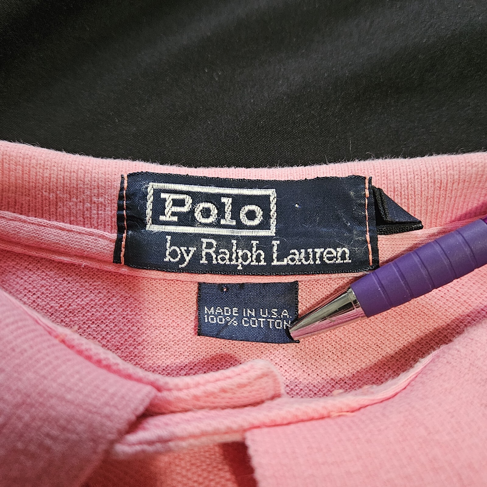 Polo vintage Ralph Lauren camicia uomo grande rosa manica corta polo pony Y2K preppy
