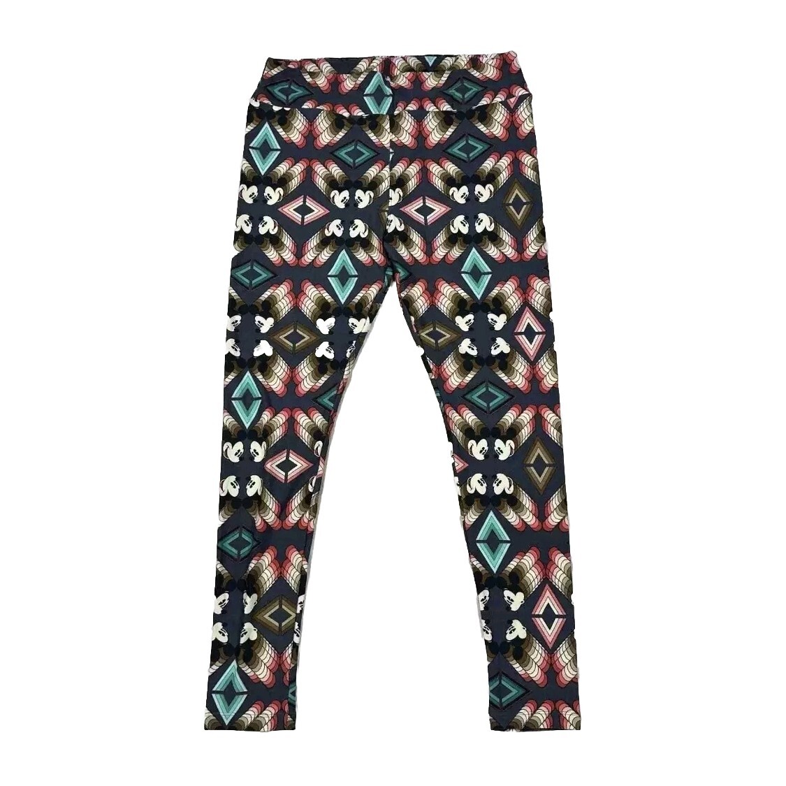 Lularoe × Disney Retro Mickey Mouse Head Leggings Geometric Aztec