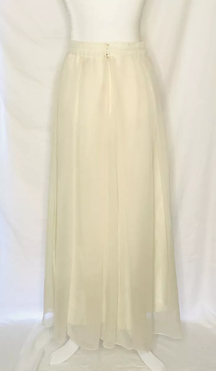 Ivory chiffon top maxi skirt