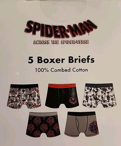 Slip pugile artigianali SPIDER-MAN Across The Spider-Verse per ragazzi confezione da 5 - taglia 4 - Foto 4 di 4