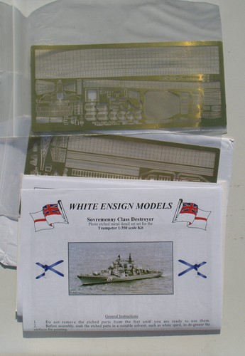 TRUMPETER USSR Sovremenny class 956 Destroyer + White Ensign Photo-Etched 1:350 - Picture 4 of 10