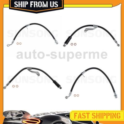 Sunsong Brake Hose Line Front Rear 4x For 2007 2008 2009 Suzuki XL-7 3.6L