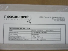 Measurement Specialties PT9420-0250-211-1130 Cable Extension Transduce NEW!!!