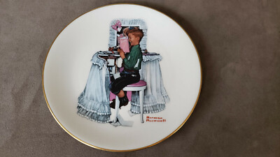 Vintage ''Dear Diary'' Plate Norman Rockwell (Gorham)  8 1/2''