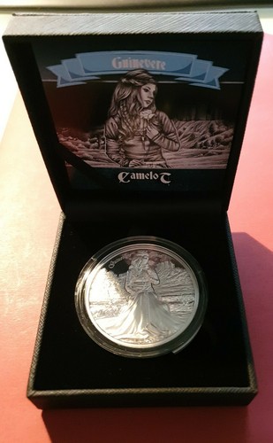 2016 $10 Guinevere - Legends Of Camelot High Relief 2oz Silver Coin - Bild 4 von 6