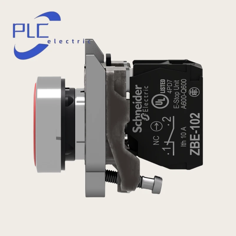 Nuevo Con Caja Schneider XB4BA4322 Ø22 Botón Rojo Cabeza Plana Reset Blanco Marcado O Foto 2 de 3