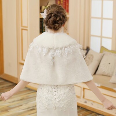 Boléro / Châle Dentelle Pour Mariage Femme - Ivoire, Motif Floral - Neuf Avec étiquettes
