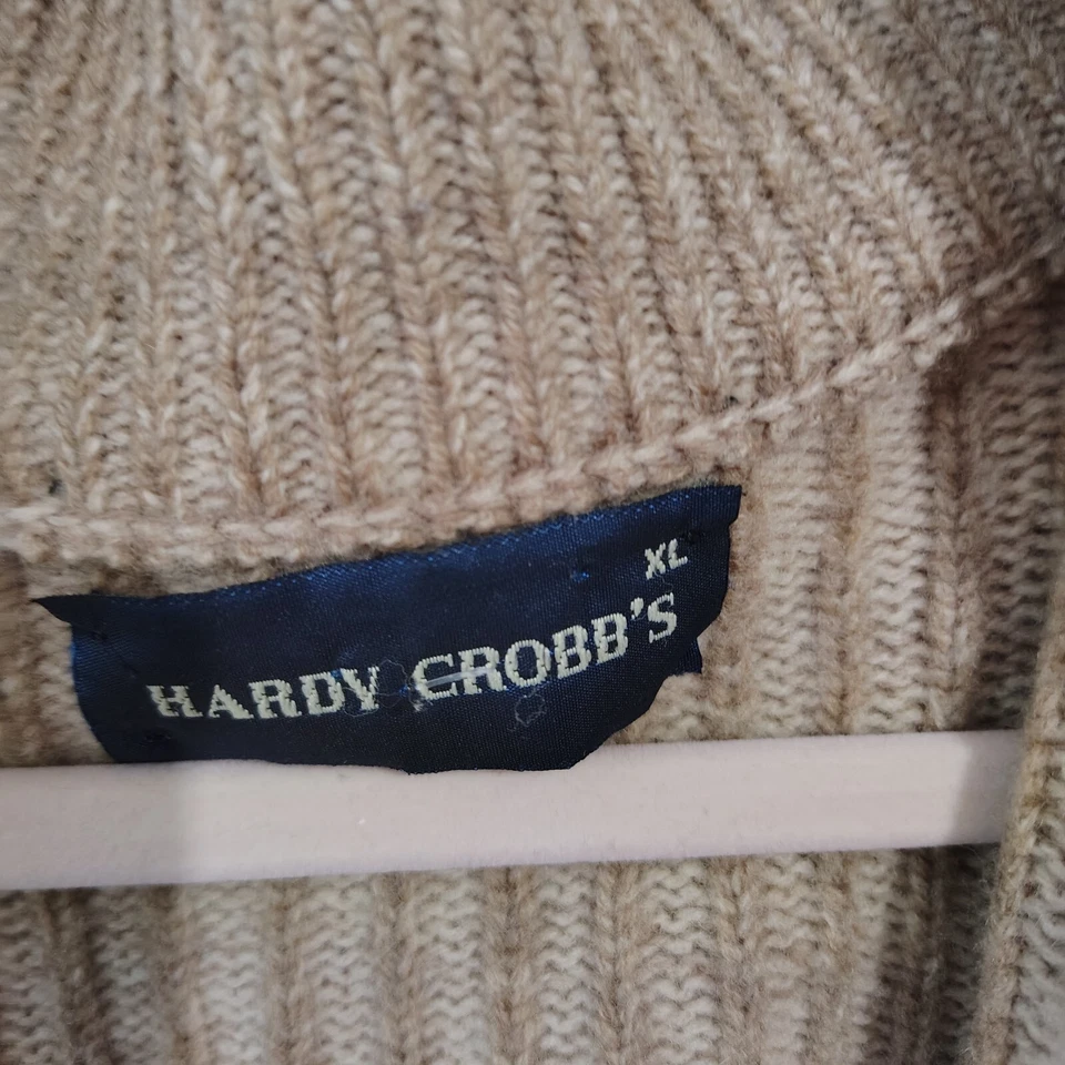 Suéter Hardy Crobb's XL Pura Lana Nueva Cremallera Completa, Perfecto para la Temporada de Otoño Foto 2 de 4