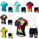 Miloto Rad Kleidung Herren Fahrrad Trägerhose Radtrikot Kurzarm Rennrad Set