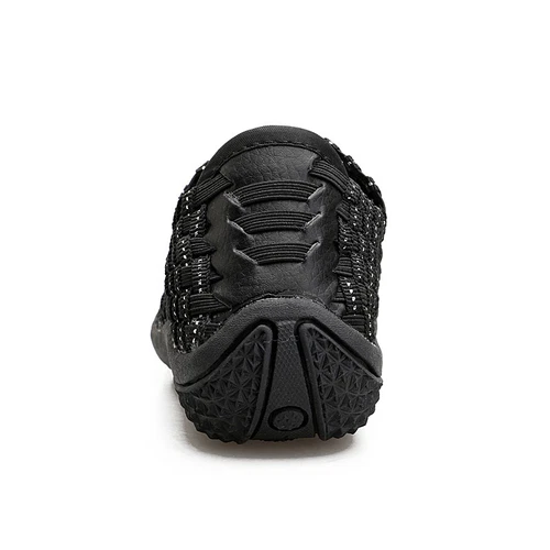 Damen-Slipper Wanderschuhe gewebt elastisch Mary Jane flach leicht modisch - Bild 10 von 36