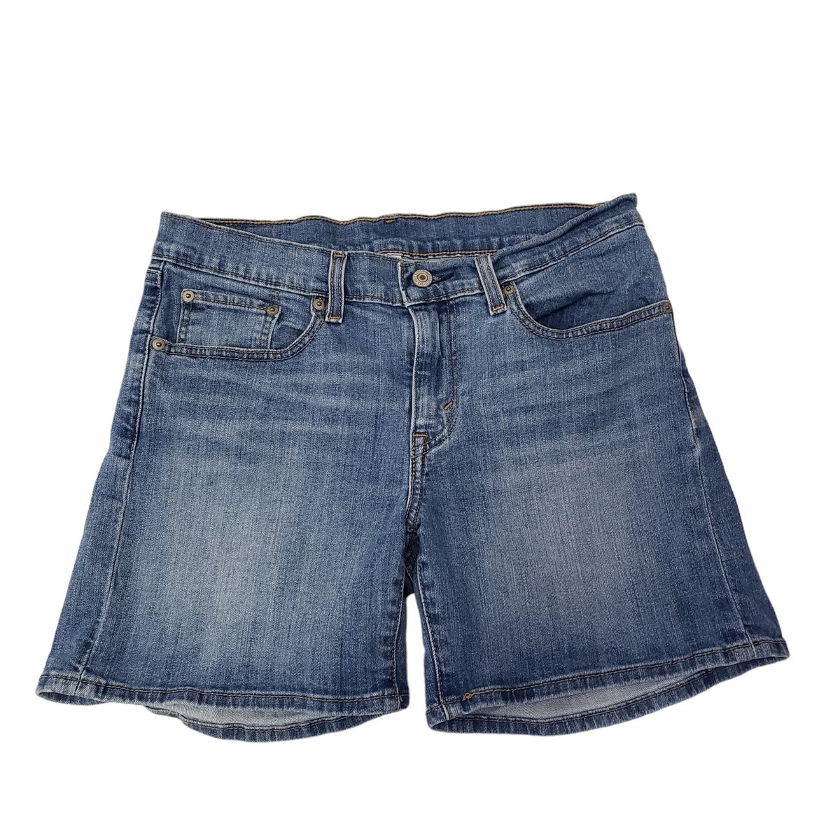 Levi Strauss Denim Jean Shorts Stretch Pockets Blue Size W30