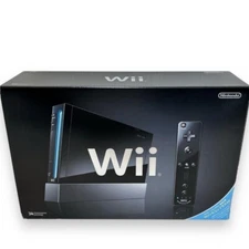 Nintendo Wii BLACK console Game,  control set, box used