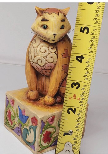 JIM SHORE Heartwood Creek JASPER Orange Floral Kitty Cat Whiskers Figurine 2003 - Picture 6 of 6
