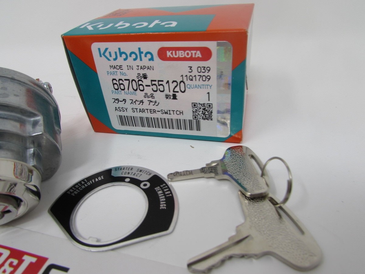 1 NEW GENUINE KUBOTA IGNITION KEY SWITCH W/ KEYS PART