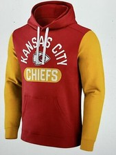 Kansas City Chiefs NFL Men's Fanatics Colorblock Fleece Hoodie - NWT