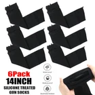 6Pack 14 inch Handgun Socks Silicone Treated Knit Gun Socks For Pistol Handgun