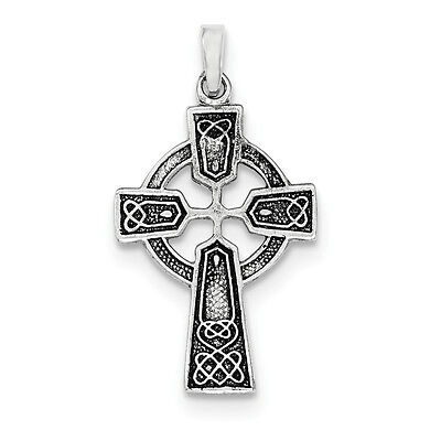 925 Sterling Silver Solid Polished Cross Charm 