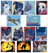Wizardi Mini 16.5cm x 13cm Paint By Numbers Kit on Canvas Board